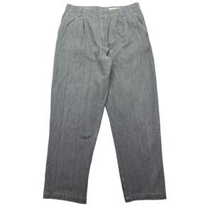 Timberland Pleated Trousers of Distinction Gray Cotton Pants Size 35 Fits‎ 33"